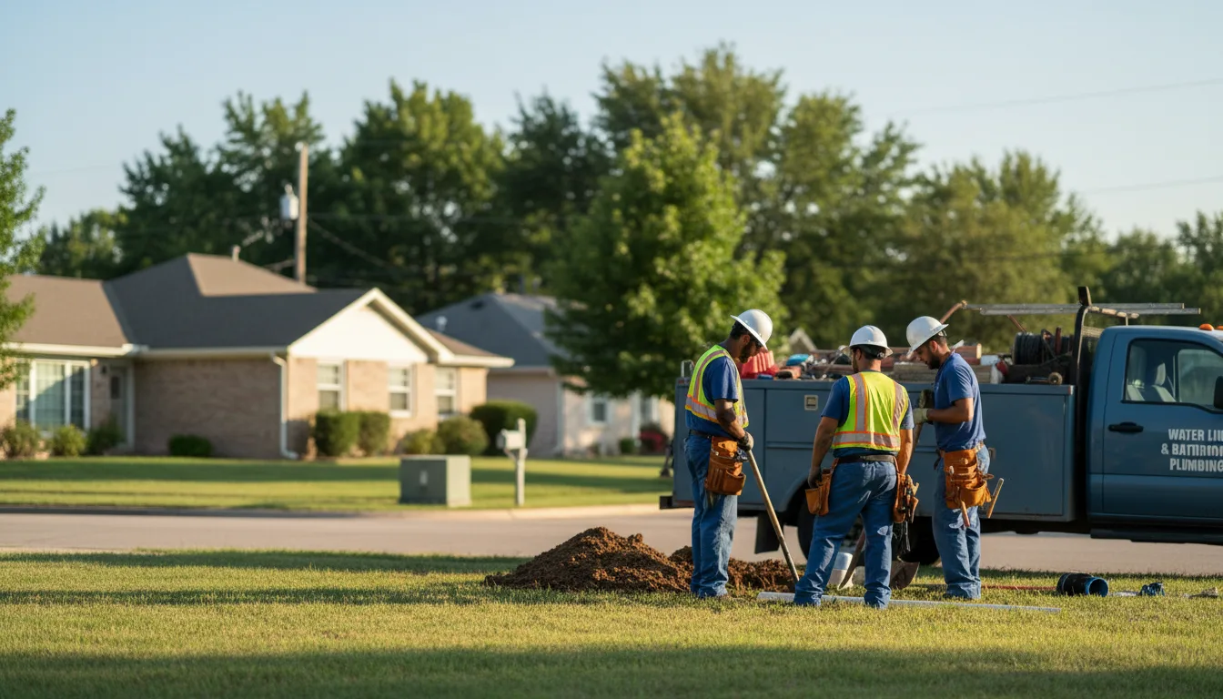 Residential water line and bathroom plumbing service in Heth, AR